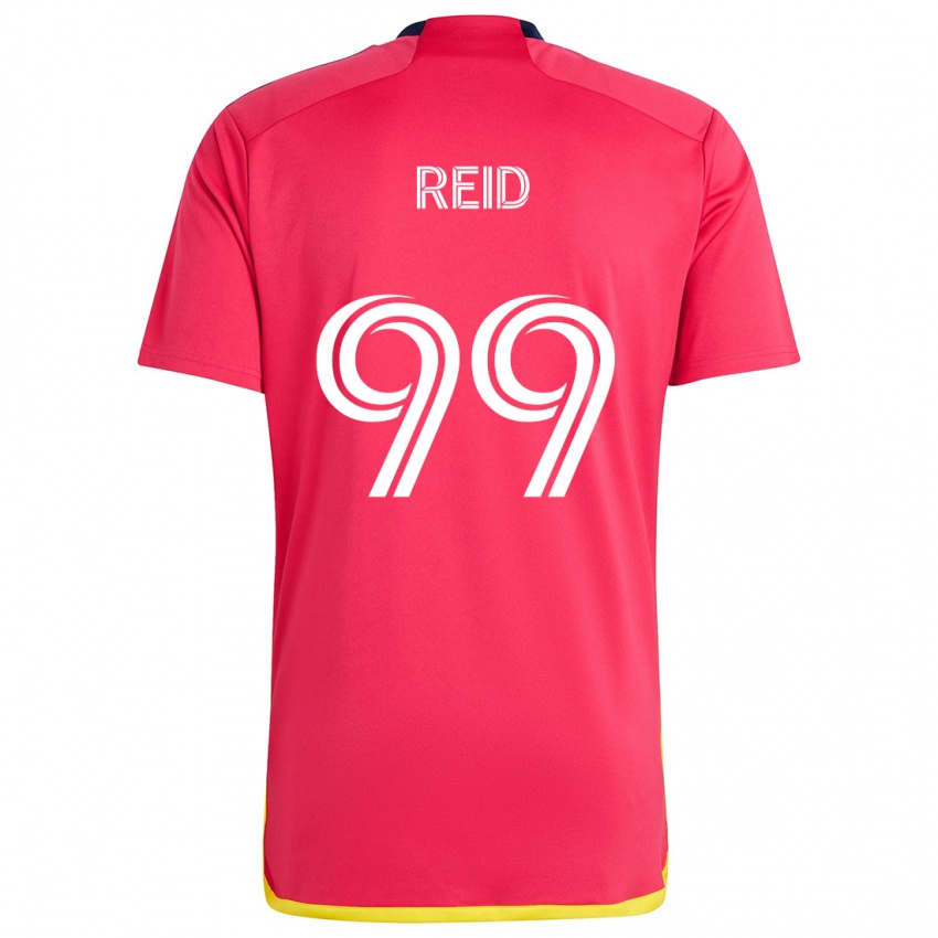 Uomo Maglia Jayden Reid #99 Rosso Blu Kit Gara Home 2024/25 Maglietta