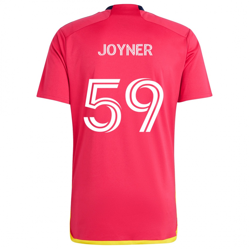 Uomo Maglia Mykhi Joyner #59 Rosso Blu Kit Gara Home 2024/25 Maglietta