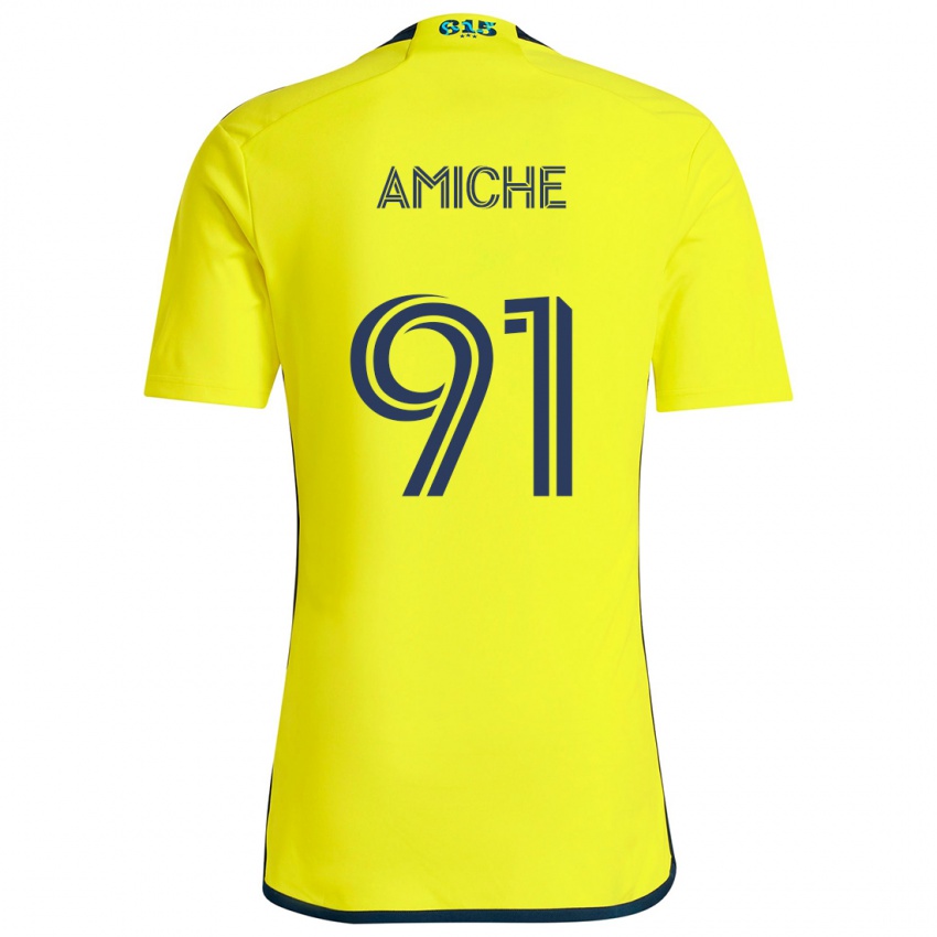 Uomo Maglia Kemy Amiche #91 Giallo Blu Kit Gara Home 2024/25 Maglietta