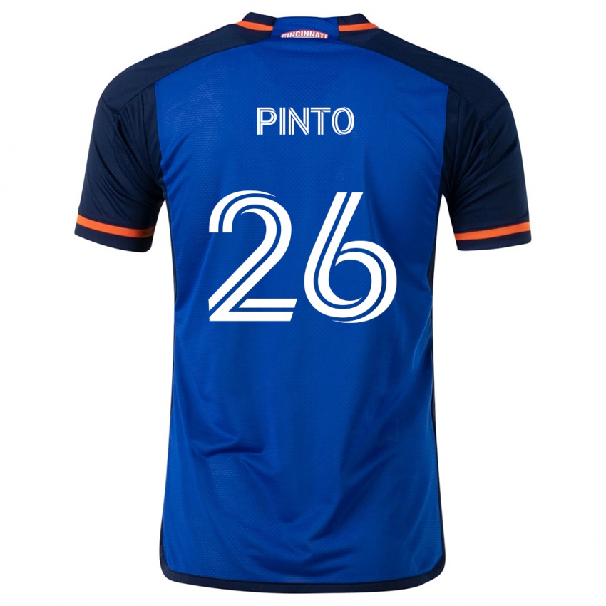 Uomo Maglia Malik Pinto #26 Blu Bianco Kit Gara Home 2024/25 Maglietta