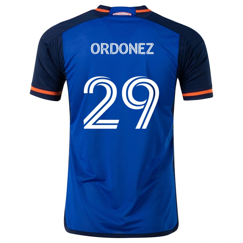 Uomo Maglia Arquímides Ordóñez #29 Blu Bianco Kit Gara Home 2024/25 Maglietta