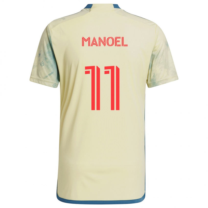 Uomo Maglia Elias Manoel #11 Giallo Rosso Blu Kit Gara Home 2024/25 Maglietta