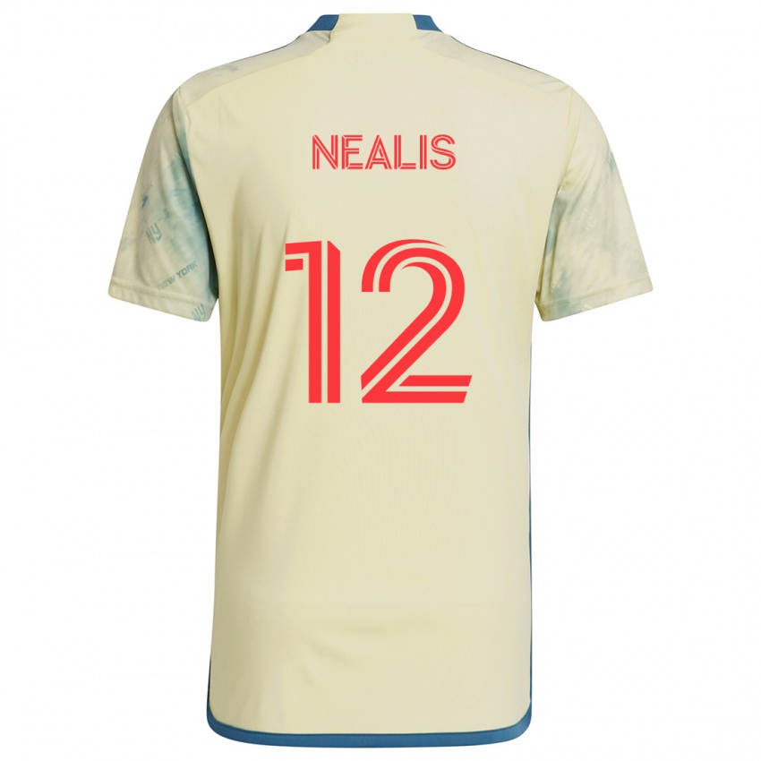 Uomo Maglia Dylan Nealis #12 Giallo Rosso Blu Kit Gara Home 2024/25 Maglietta