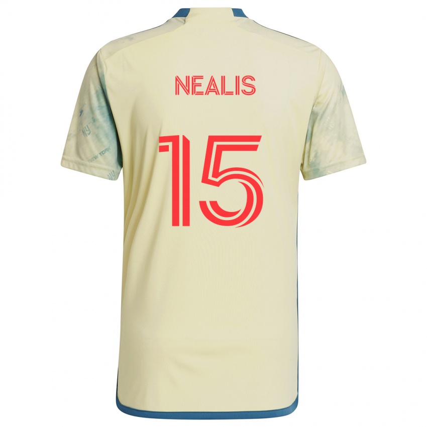 Uomo Maglia Sean Nealis #15 Giallo Rosso Blu Kit Gara Home 2024/25 Maglietta