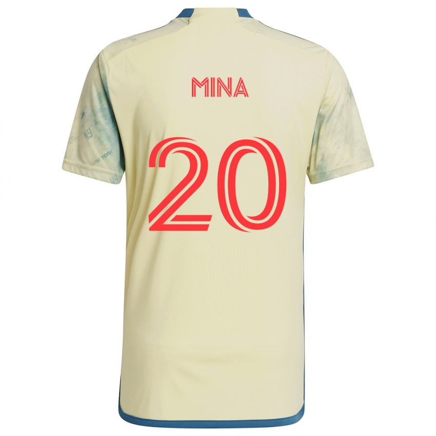 Uomo Maglia Juan Mina #20 Giallo Rosso Blu Kit Gara Home 2024/25 Maglietta