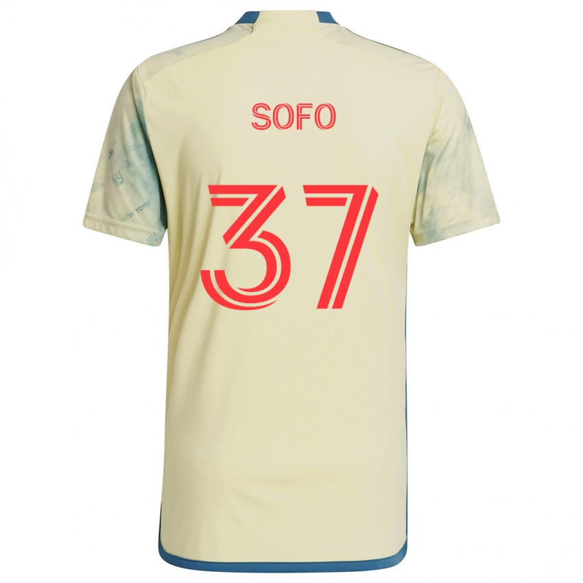 Uomo Maglia Mohammed Sofo #37 Giallo Rosso Blu Kit Gara Home 2024/25 Maglietta