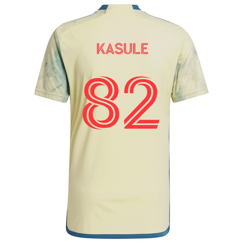 Uomo Maglia Ibrahim Kasule #82 Giallo Rosso Blu Kit Gara Home 2024/25 Maglietta