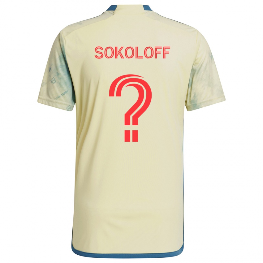 Uomo Maglia Paul Sokoloff #0 Giallo Rosso Blu Kit Gara Home 2024/25 Maglietta