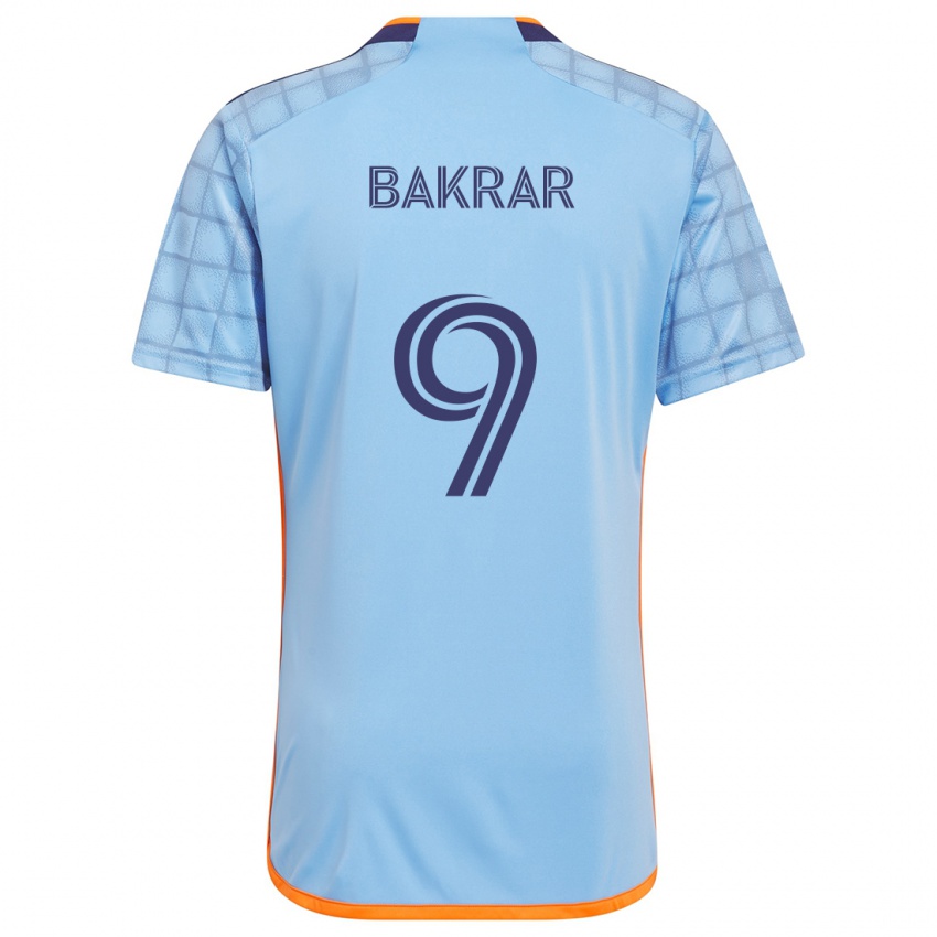 Uomo Maglia Monsef Bakrar #9 Blu Arancione Kit Gara Home 2024/25 Maglietta