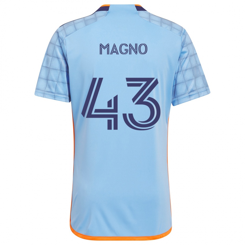 Uomo Maglia Talles Magno #43 Blu Arancione Kit Gara Home 2024/25 Maglietta