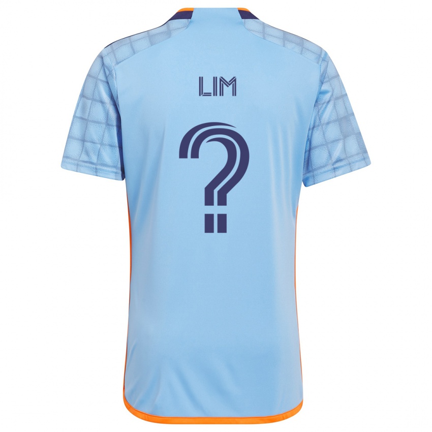 Uomo Maglia Evan Lim #0 Blu Arancione Kit Gara Home 2024/25 Maglietta