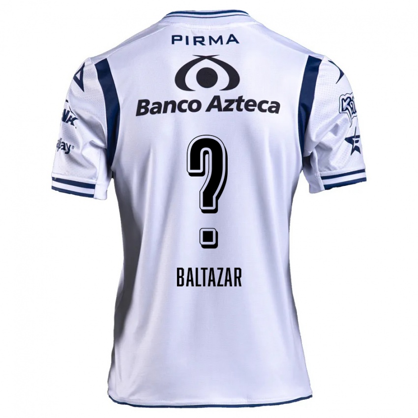 Uomo Maglia Carlos Baltazar #0 Bianco Blu Navy Kit Gara Home 2024/25 Maglietta