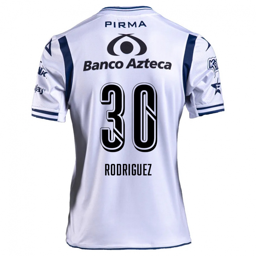 Uomo Maglia Jesús Rodríguez #30 Bianco Blu Navy Kit Gara Home 2024/25 Maglietta