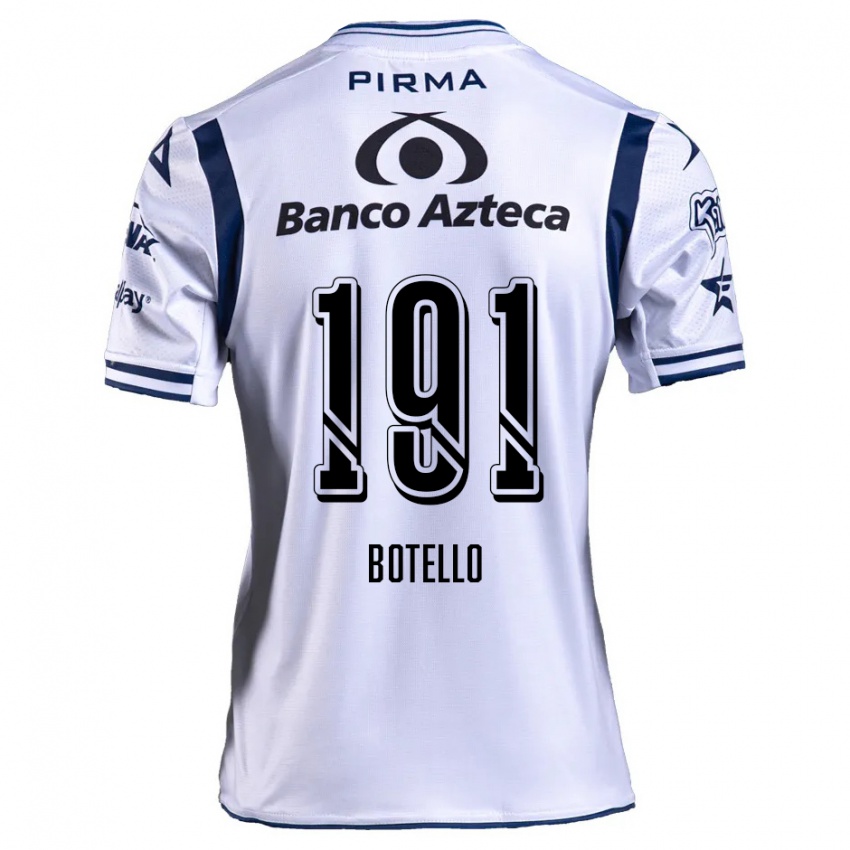 Uomo Maglia Octavio Botello #191 Bianco Blu Navy Kit Gara Home 2024/25 Maglietta