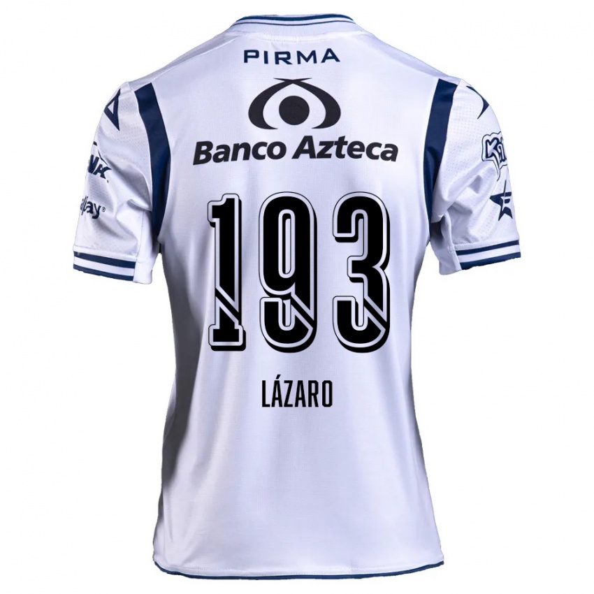 Uomo Maglia Juan Lázaro #193 Bianco Blu Navy Kit Gara Home 2024/25 Maglietta