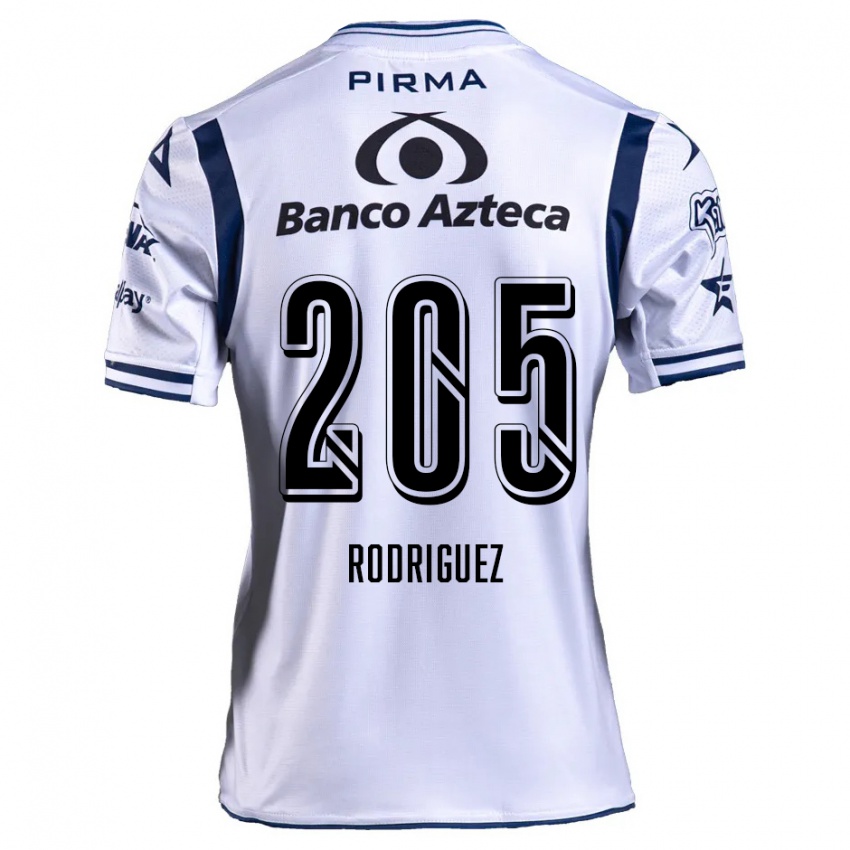 Uomo Maglia Alberto Rodríguez #205 Bianco Blu Navy Kit Gara Home 2024/25 Maglietta