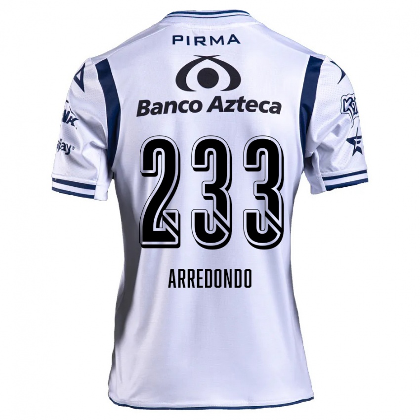 Uomo Maglia Ángel Arredondo #233 Bianco Blu Navy Kit Gara Home 2024/25 Maglietta