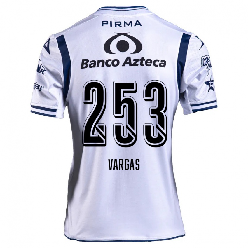 Uomo Maglia Edwin Vargas #253 Bianco Blu Navy Kit Gara Home 2024/25 Maglietta