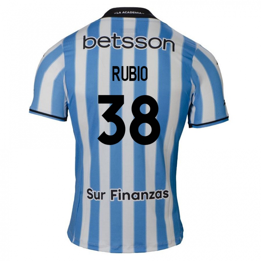 Uomo Maglia Tobias Rubio #38 Blu Bianco Nero Kit Gara Home 2024/25 Maglietta