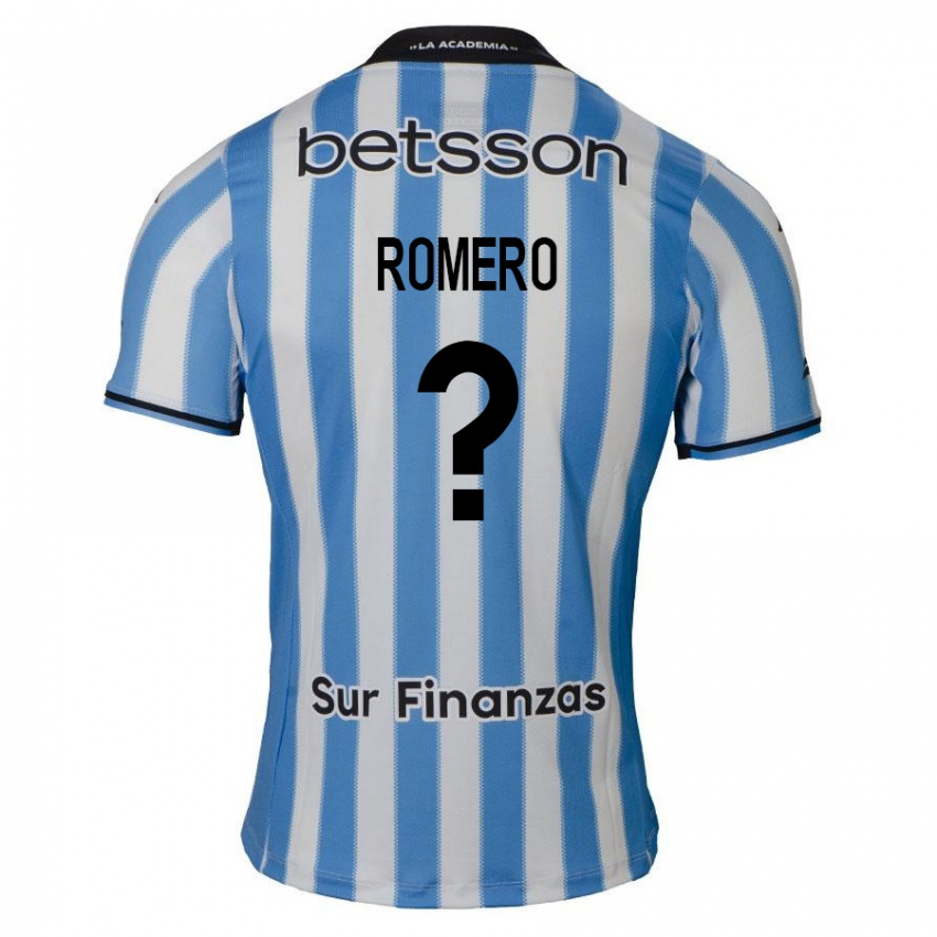 Uomo Maglia Benicio Romero #0 Blu Bianco Nero Kit Gara Home 2024/25 Maglietta