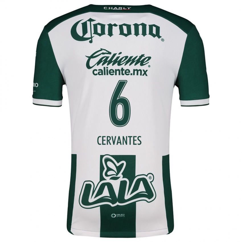 Uomo Maglia Alan Cervantes #6 Verde Bianco Kit Gara Home 2024/25 Maglietta