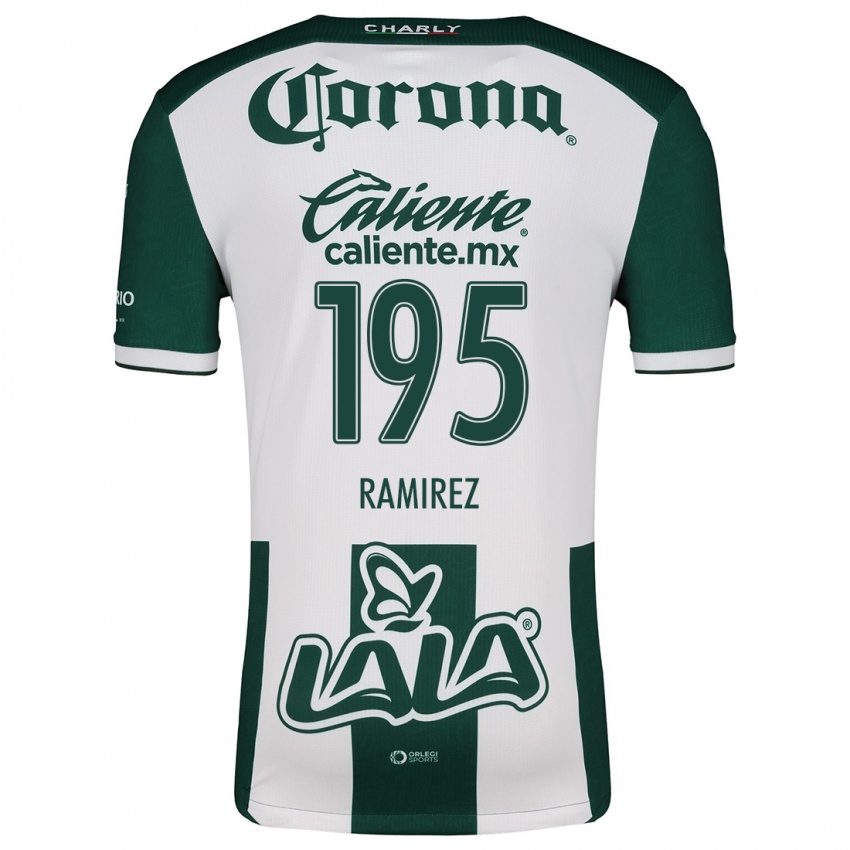 Uomo Maglia Jesús Ramírez #195 Verde Bianco Kit Gara Home 2024/25 Maglietta