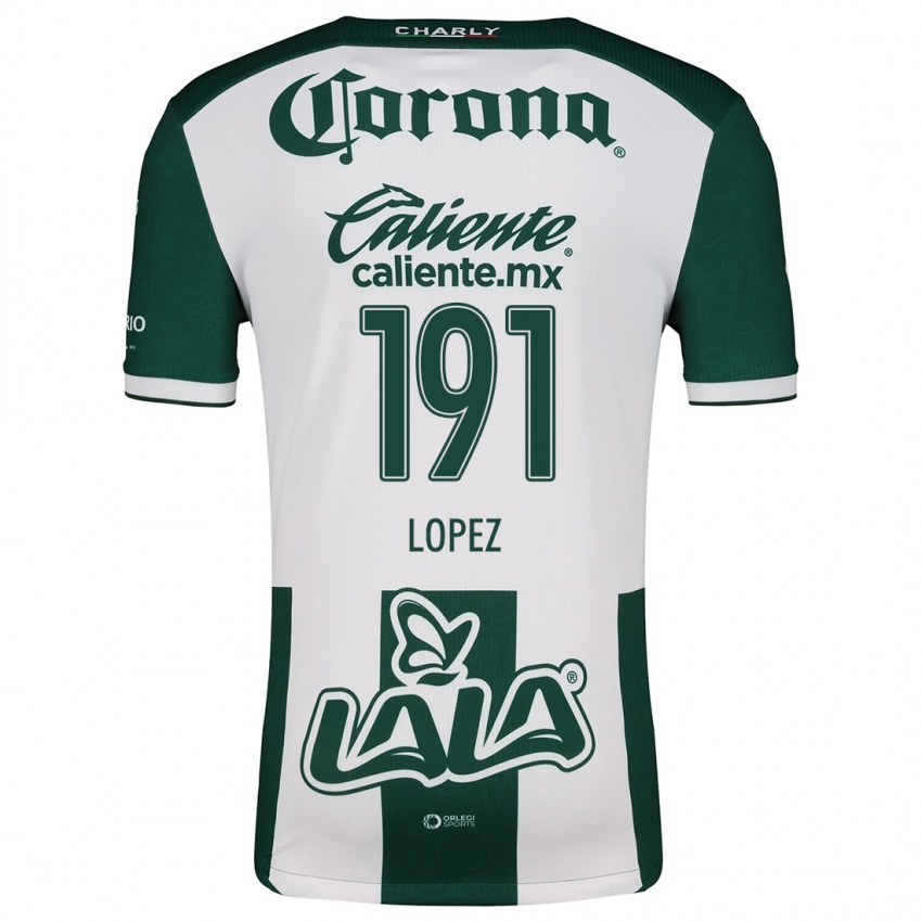 Uomo Maglia Carlos López #191 Verde Bianco Kit Gara Home 2024/25 Maglietta