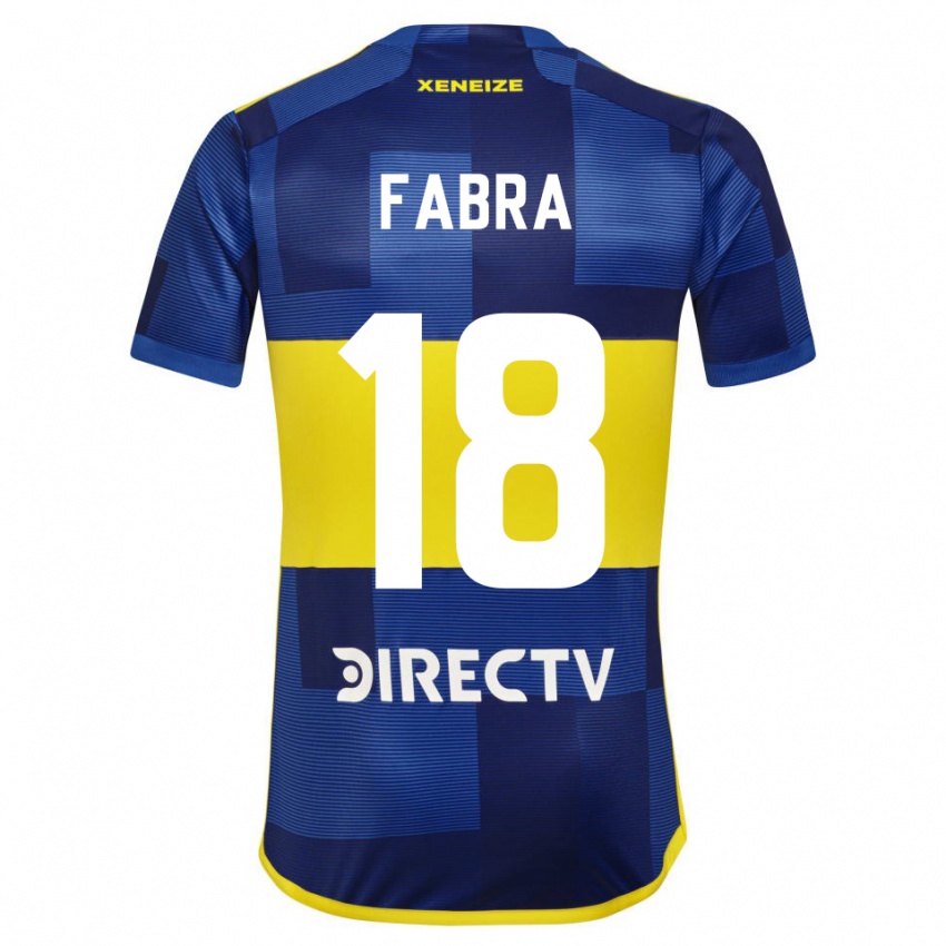 Uomo Maglia Frank Fabra #18 Blu Giallo Kit Gara Home 2024/25 Maglietta