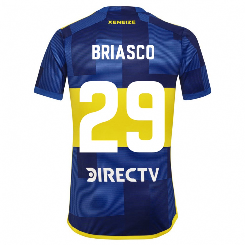 Uomo Maglia Norberto Briasco #29 Blu Giallo Kit Gara Home 2024/25 Maglietta