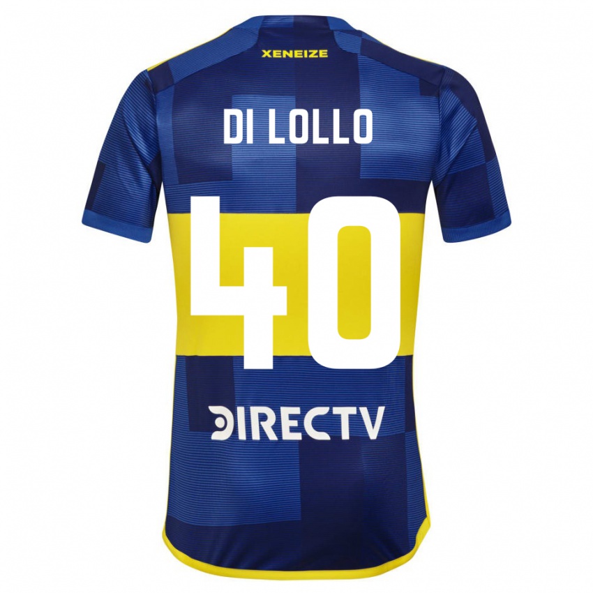 Uomo Maglia Lautaro Di Lollo #40 Blu Giallo Kit Gara Home 2024/25 Maglietta