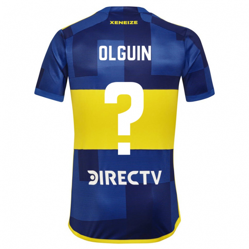 Uomo Maglia Matias Olguin #0 Blu Giallo Kit Gara Home 2024/25 Maglietta