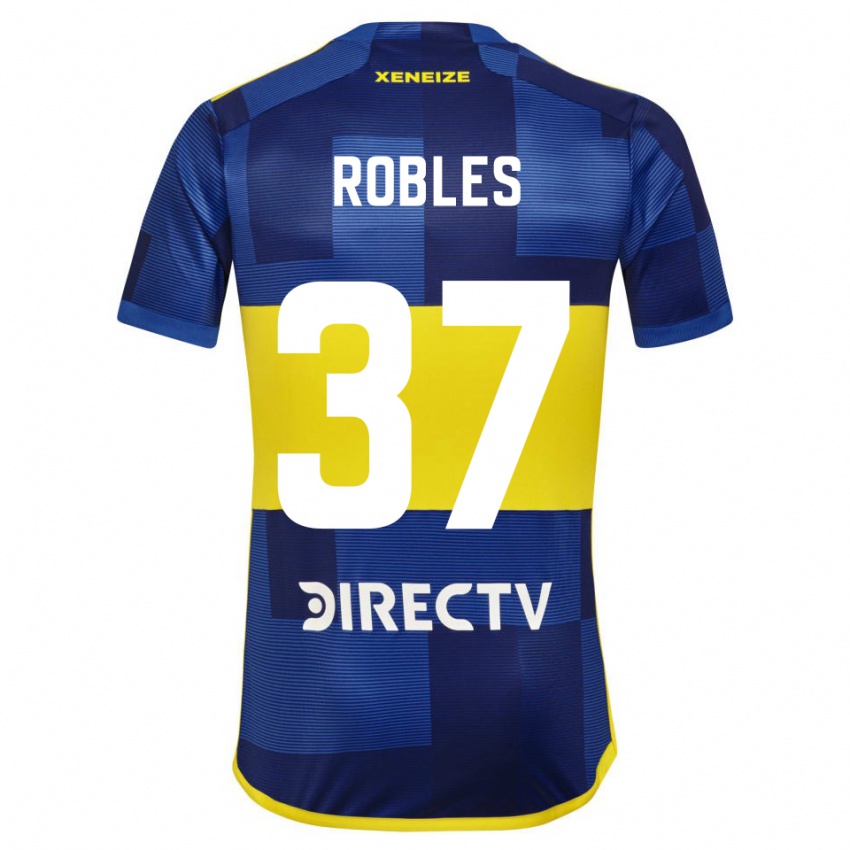 Uomo Maglia Sebastian Diaz Robles #37 Blu Giallo Kit Gara Home 2024/25 Maglietta