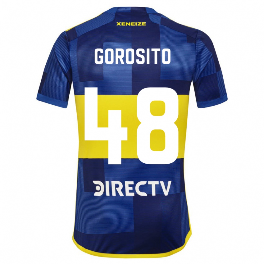 Uomo Maglia Dylan Gorosito #48 Blu Giallo Kit Gara Home 2024/25 Maglietta