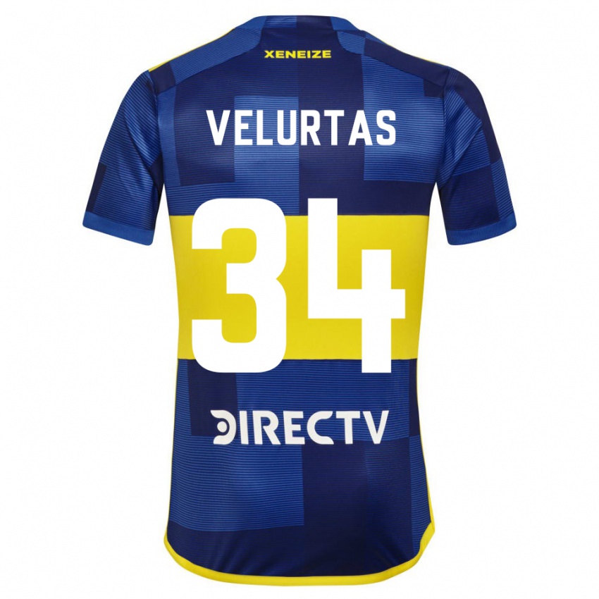 Uomo Maglia Pedro Velurtas #34 Blu Giallo Kit Gara Home 2024/25 Maglietta