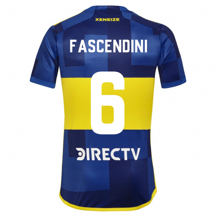 Uomo Maglia Valentin Fascendini #6 Blu Giallo Kit Gara Home 2024/25 Maglietta