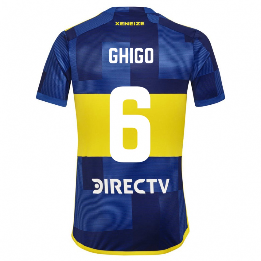 Uomo Maglia Cecilia Ghigo #6 Blu Giallo Kit Gara Home 2024/25 Maglietta