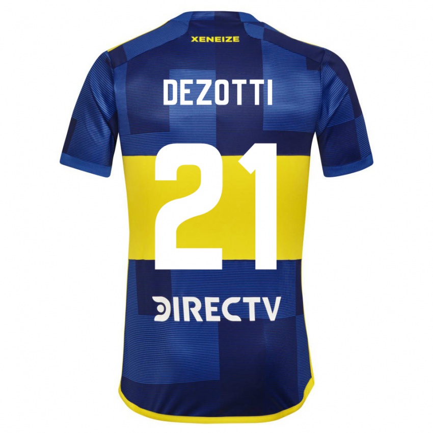 Uomo Maglia Martina Dezotti #21 Blu Giallo Kit Gara Home 2024/25 Maglietta