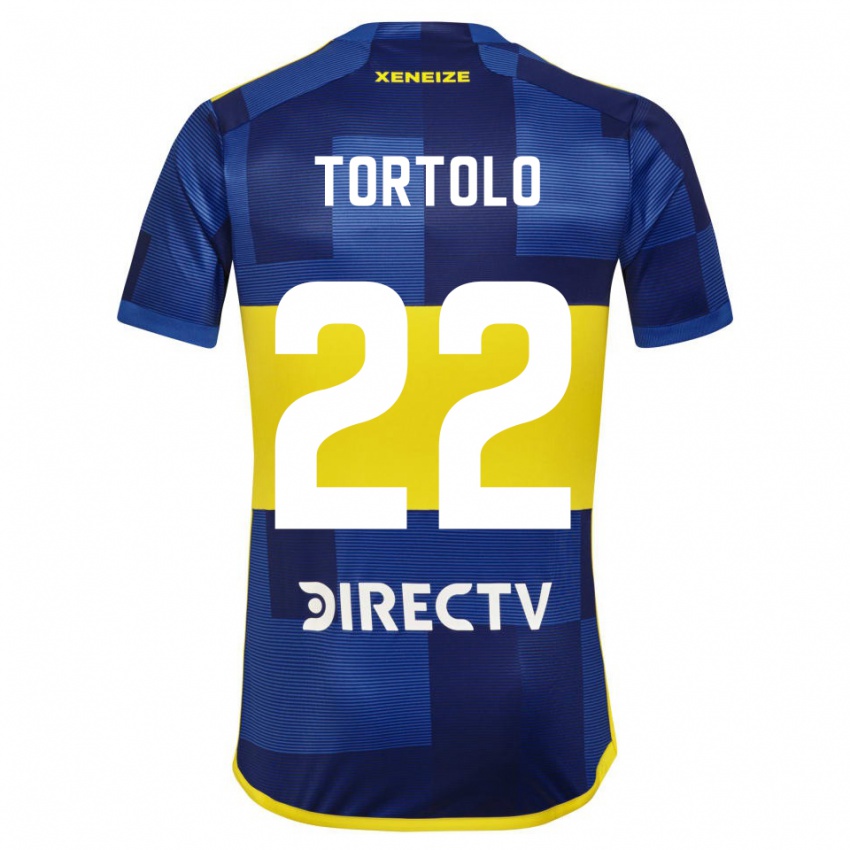 Uomo Maglia Dulce Tortolo #22 Blu Giallo Kit Gara Home 2024/25 Maglietta