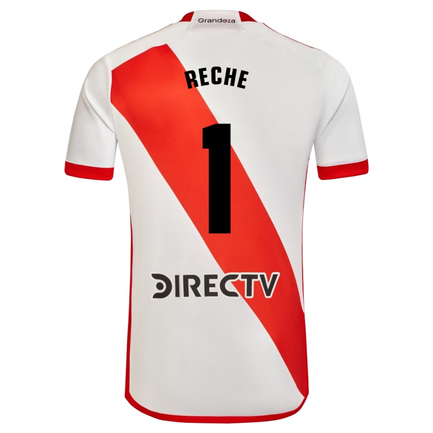 Uomo Maglia Abril Reche #1 Bianco Rosso Kit Gara Home 2024/25 Maglietta