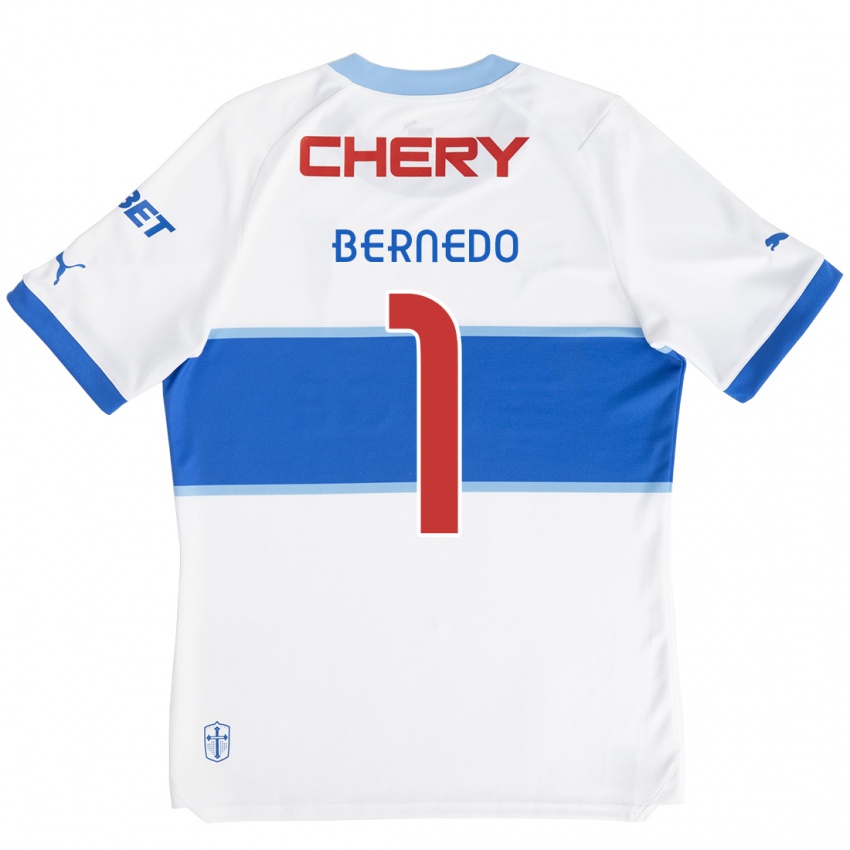 Uomo Maglia Vicente Bernedo #1 Bianco Blu Kit Gara Home 2024/25 Maglietta