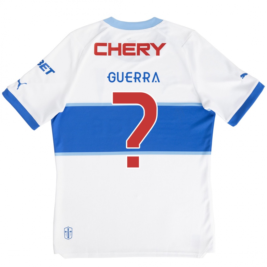 Uomo Maglia Mateo Guerra #0 Bianco Blu Kit Gara Home 2024/25 Maglietta