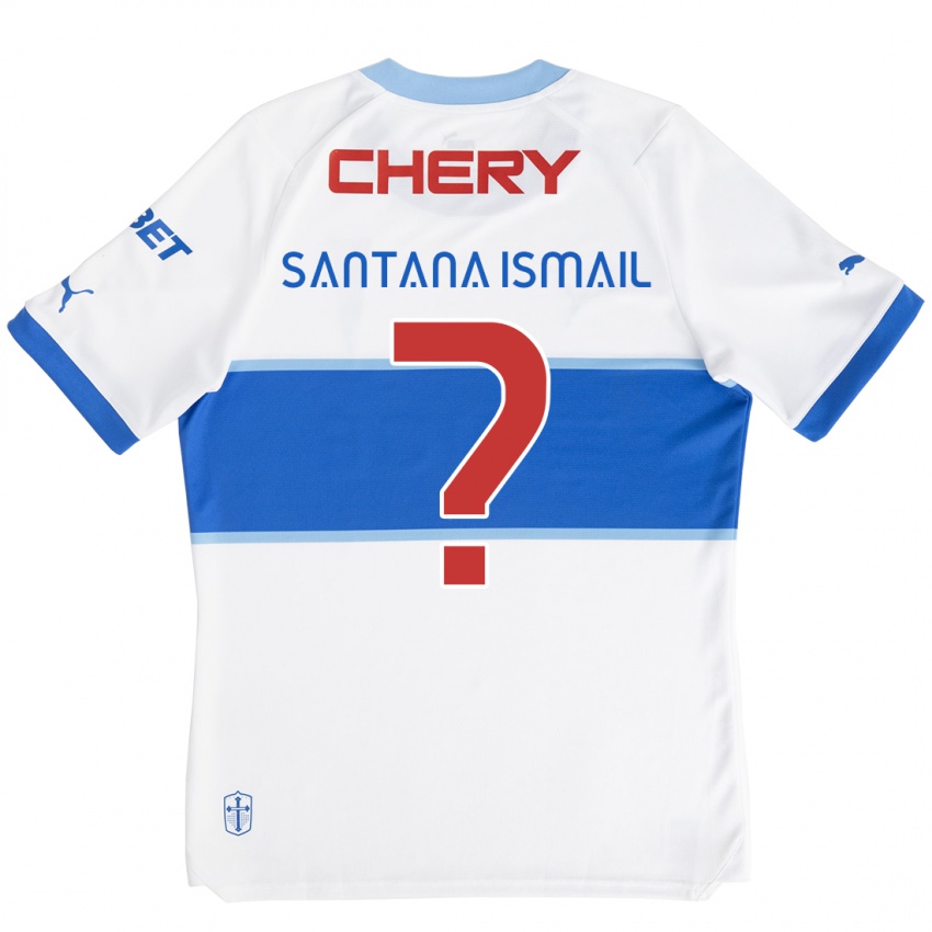 Uomo Maglia Benjamin Santana Ismail #0 Bianco Blu Kit Gara Home 2024/25 Maglietta