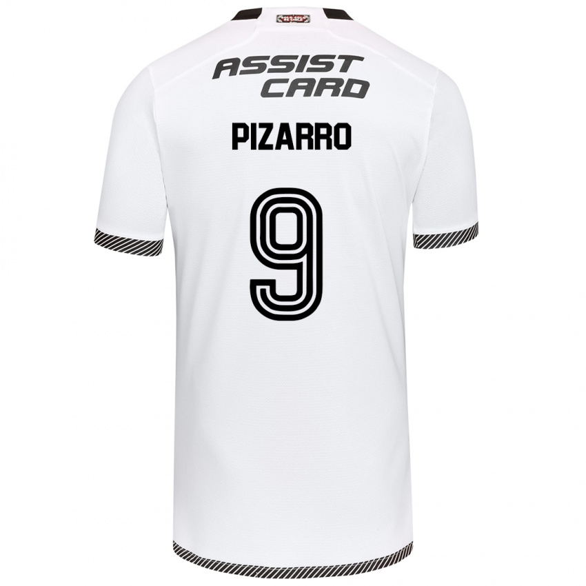 Uomo Maglia Damián Pizarro #9 Bianco Nero Kit Gara Home 2024/25 Maglietta