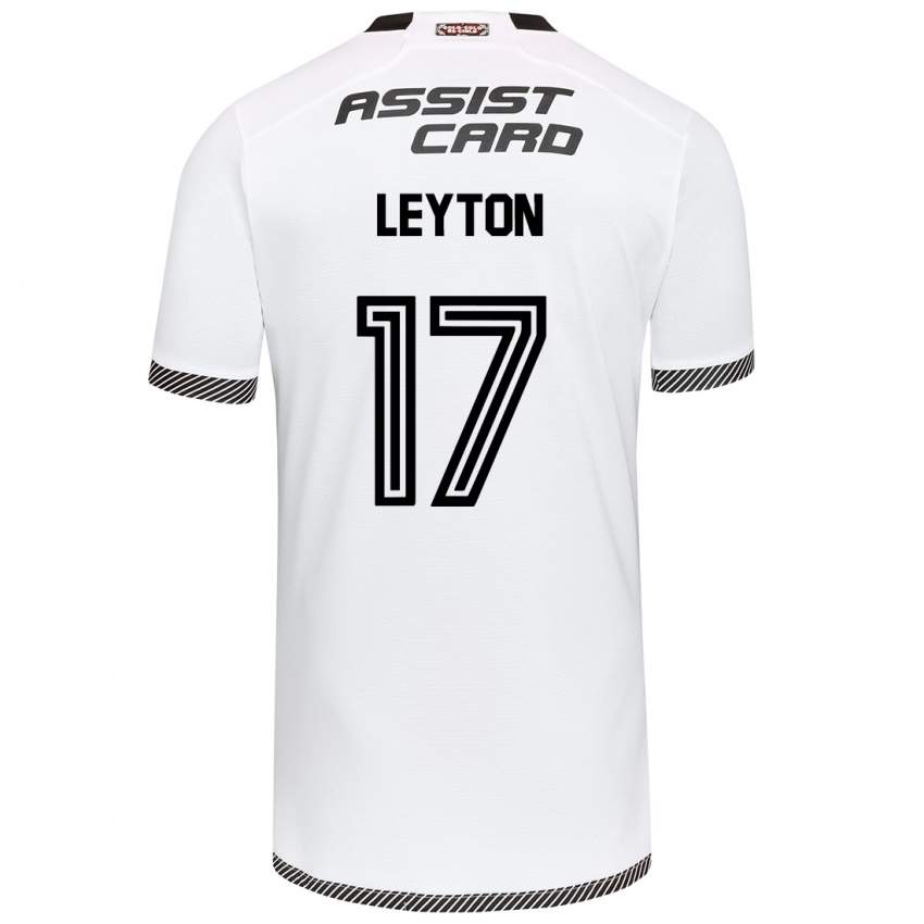 Uomo Maglia Geraldine Leyton #17 Bianco Nero Kit Gara Home 2024/25 Maglietta