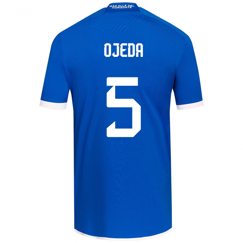 Uomo Maglia Emmanuel Ojeda #5 Blu Bianco Kit Gara Home 2024/25 Maglietta