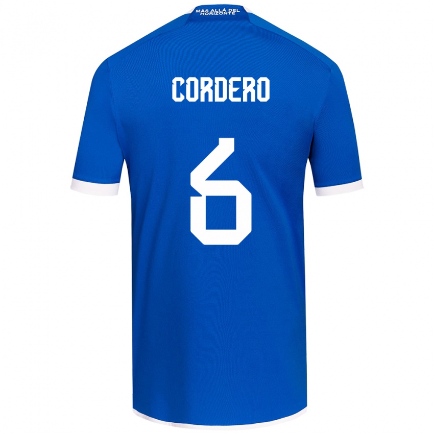 Uomo Maglia Renato Cordero #6 Blu Bianco Kit Gara Home 2024/25 Maglietta