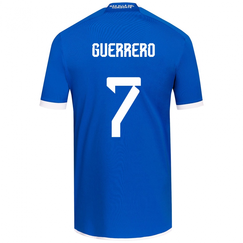 Uomo Maglia Maximiliano Guerrero #7 Blu Bianco Kit Gara Home 2024/25 Maglietta