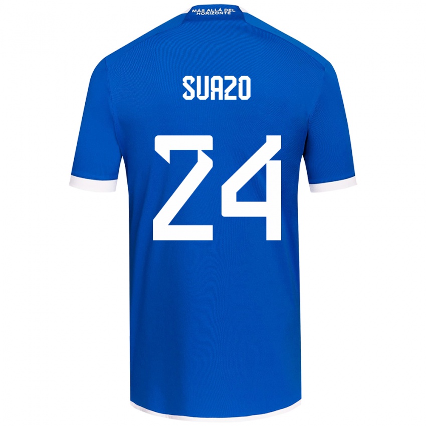 Uomo Maglia Arantza Suazo #24 Blu Bianco Kit Gara Home 2024/25 Maglietta