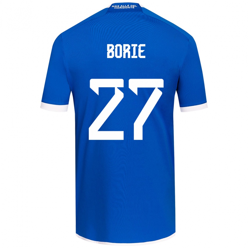 Uomo Maglia Emilie Borie #27 Blu Bianco Kit Gara Home 2024/25 Maglietta