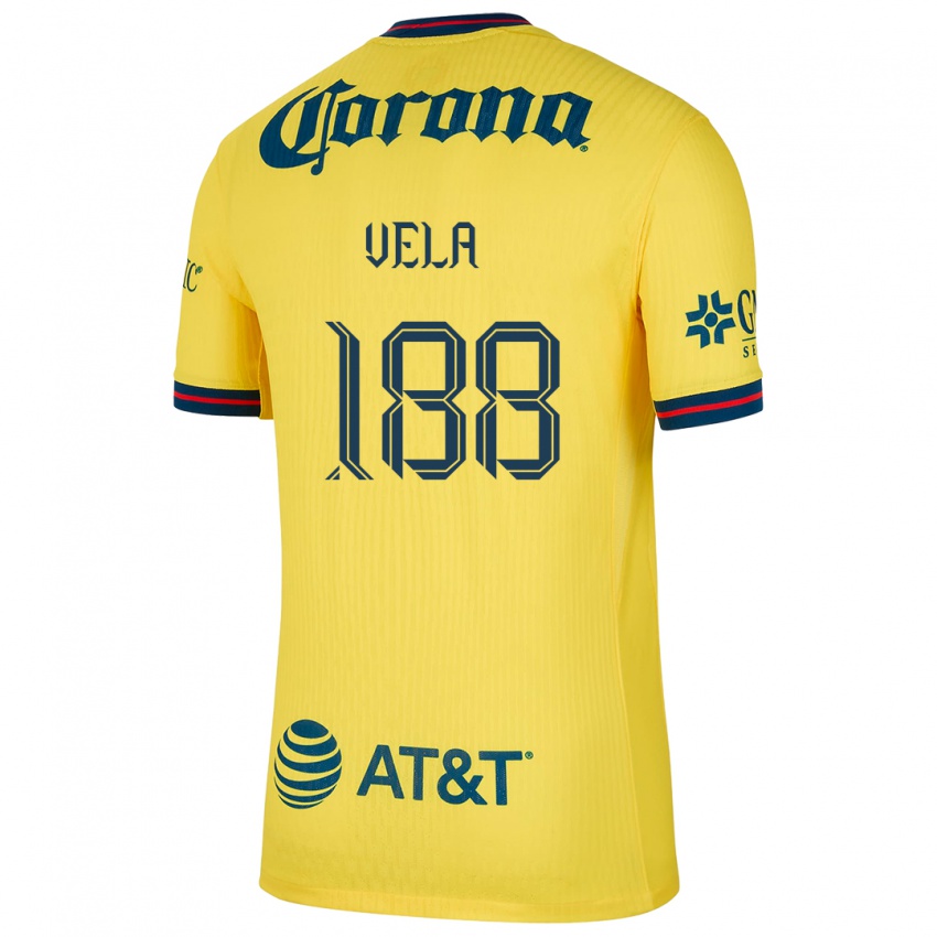 Uomo Maglia Christo Vela #188 Giallo Blu Kit Gara Home 2024/25 Maglietta